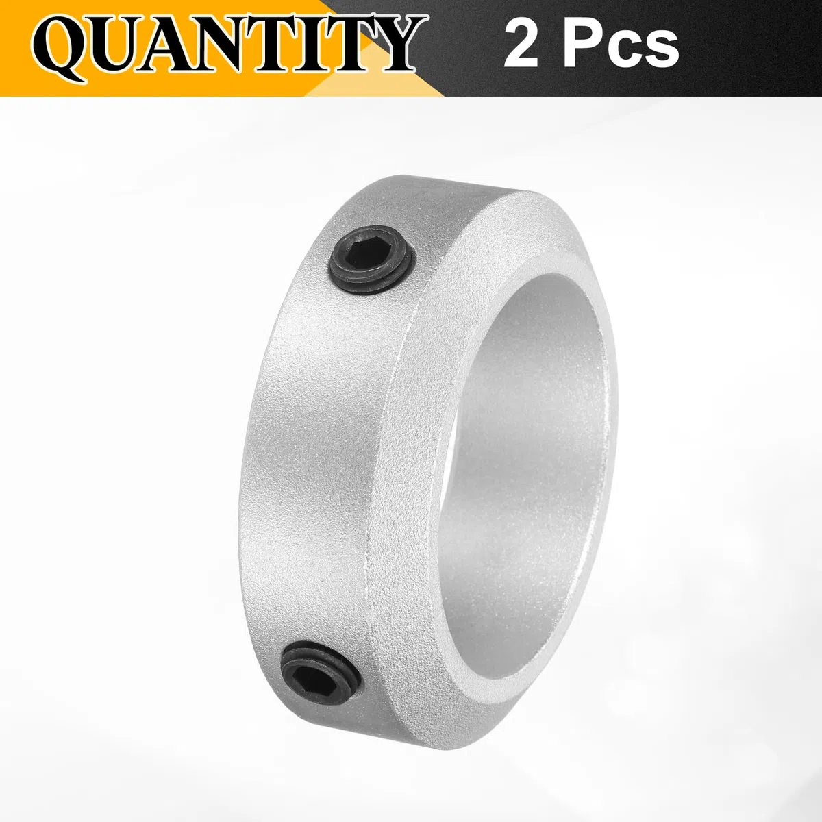 sourcing map 2-teiliges Schraubenbund-Set, 50 mm Bohrung, Schaftmanschetten aus Aluminiumlegierung, 70 mm Außendurchmesser, 22 mm Breite, Achsmanschette für Linearstangenwellenführung