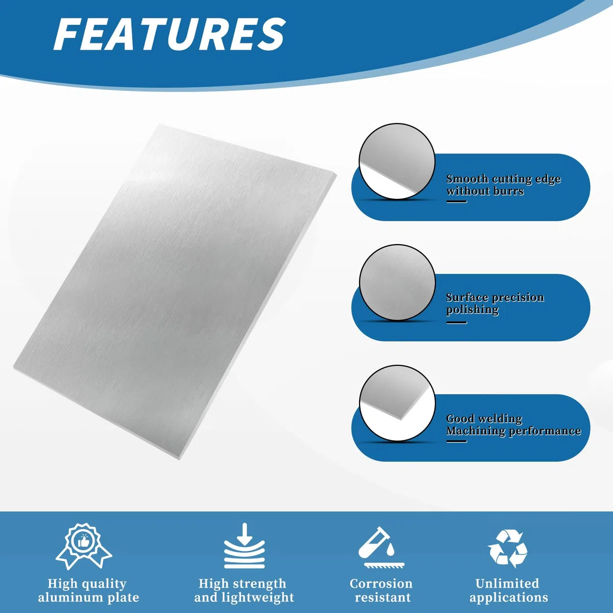 LALAGO Aluplatten, 1 Stück 40cm x 30cm x 3mm Aluminiumblech, Alublech Dicke 3mm, Aluminium Platte mit Schutzfolie, Stanzbleche Übungsplatte für Modellbau Messebau DIY Projektieren Basteln