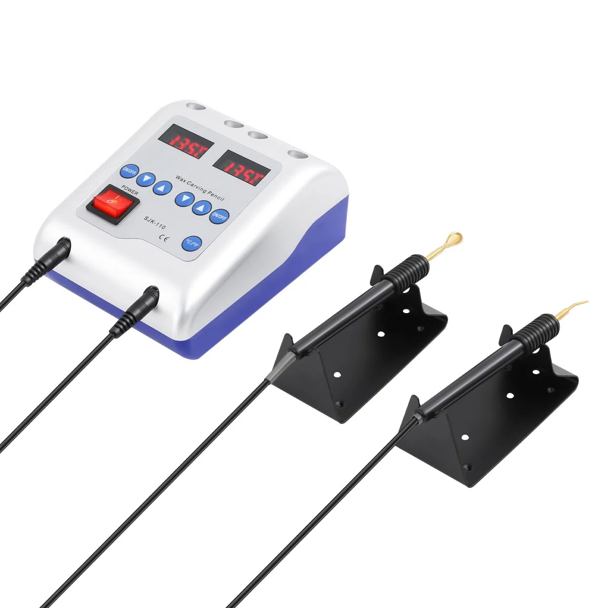 Digital Elektrisch Waxer Maschine & 50W Wachsmesser Wax Maschine - Waxer Carving Wax | Wachs Gerät | Einstellbare Temperatur | Inkl. 6 Wachsspitzen | Für Zahnmedizin, Schnitzen