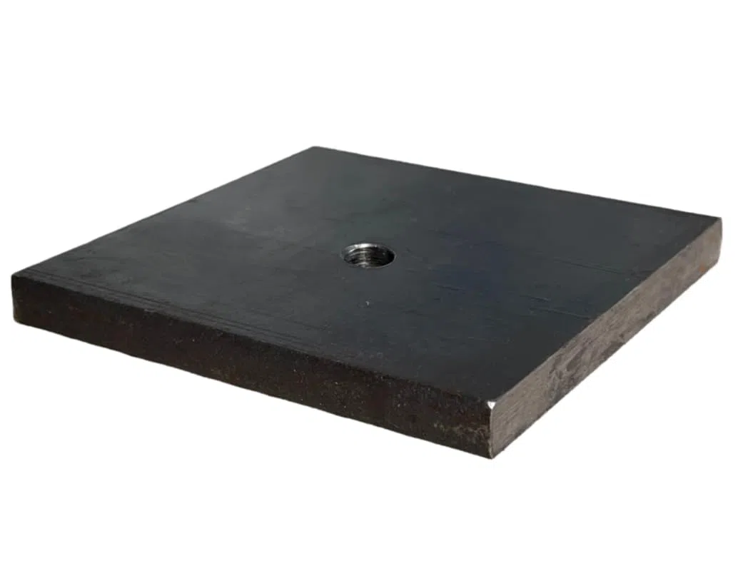 Stahlplatte Ankerplatte Blechplatte Mittelloch 250x250x12 mm (10mm Bohrung)