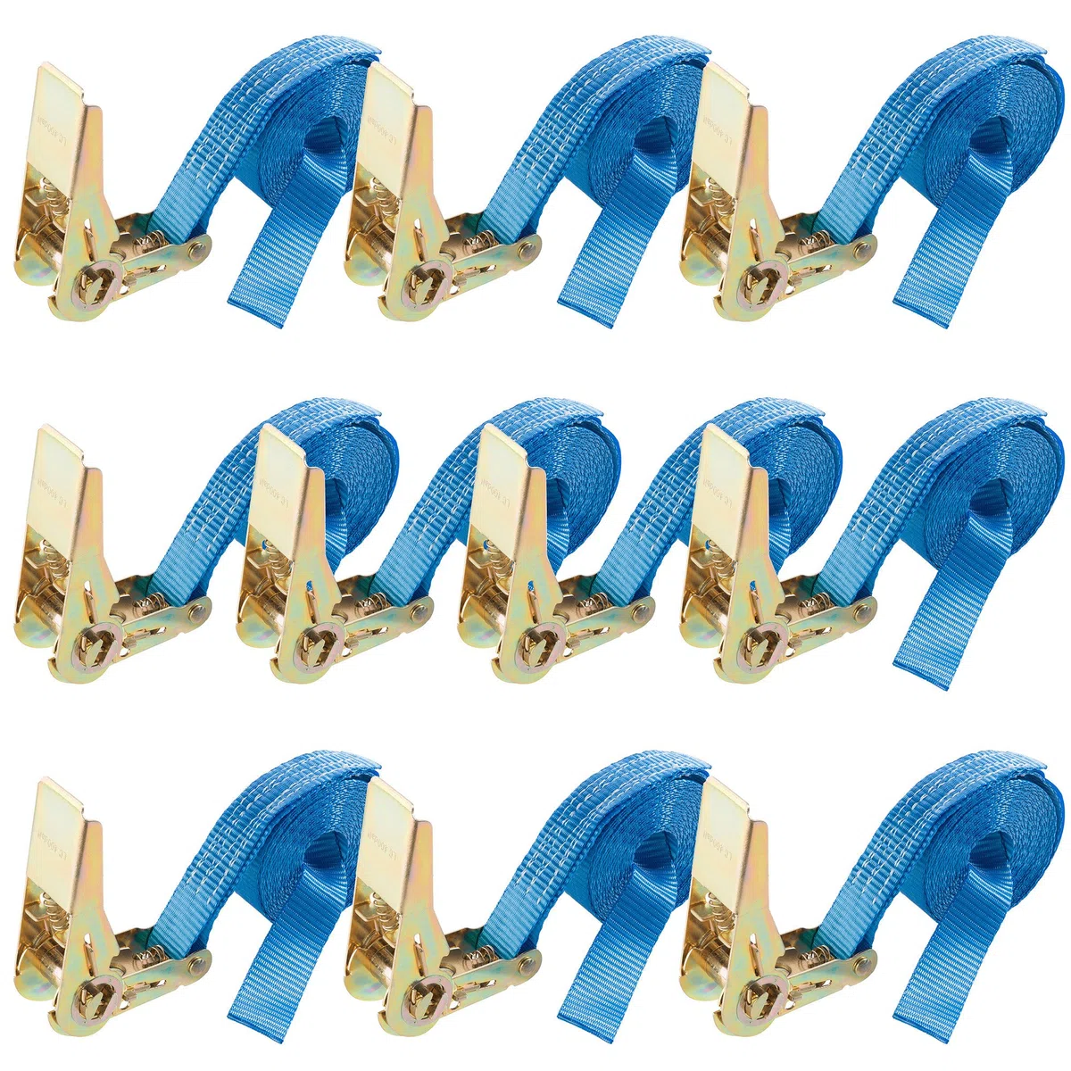 Arebos Spanngurt mit Ratsche einteilig | 10 Stück 800kg 4m | Ratschengurte | Zurrgurte | 25mm | 800 daN 0,8t