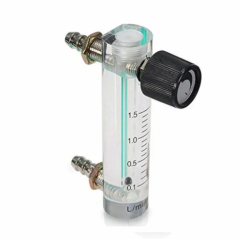 Vogueing Tool Durchflussmesser mit Regelventil YB-4M Luftdurchflussmesser Gasregler für Sauerstoff, Luft und Gas (0-5 l/min)