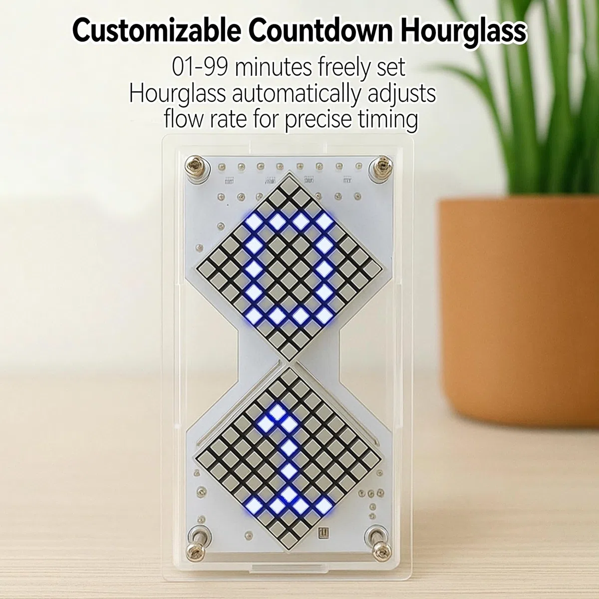 LED Elektronik mit Gravitationserkennung, 1-99-Minuten Timer, Digitale Sanduhr, Dekompressionsspielzeug Technologie, Gravitations Timer