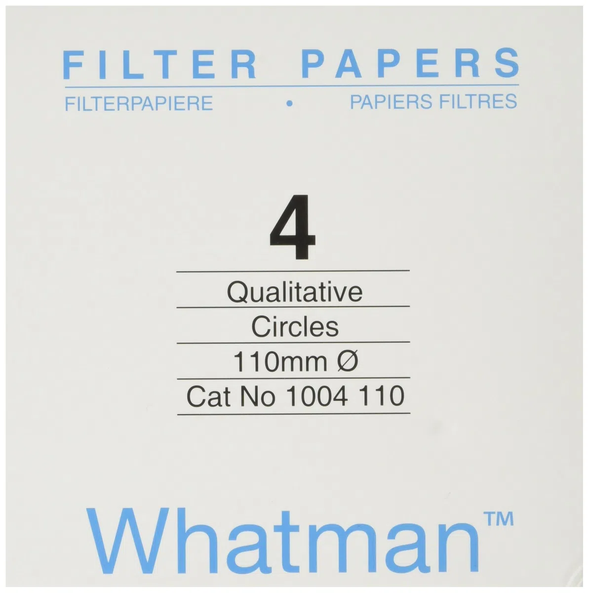 Filterpapier Whatman qualitative Filter Standard Grad 4, 100 Stück