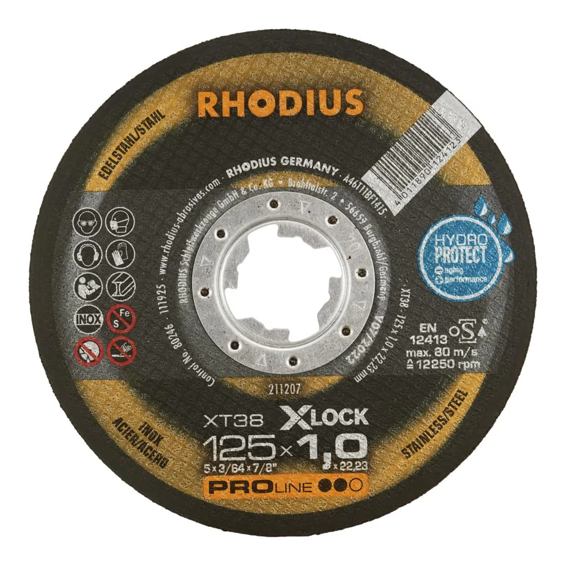 RHODIUS PROline XT38 X-LOCK Extradünne Trennscheibe 125 x 1,5 x 22,23 mm 25 Stk