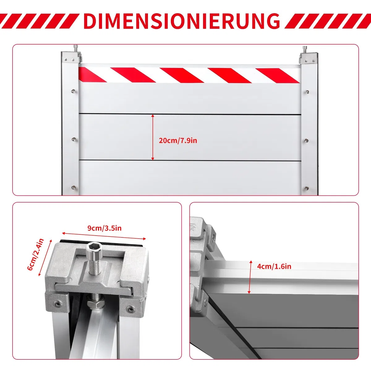 20cm High Absperrung Für Hochwasser Kellertüren 70cm 80cm 90cm 100cm 110cm 120cm 130cm 140cm 150cm 160cm Hochwasserschutz Schott Kellertür Hochwasserschutz Bei Türen(Outside,110 * 20cm)
