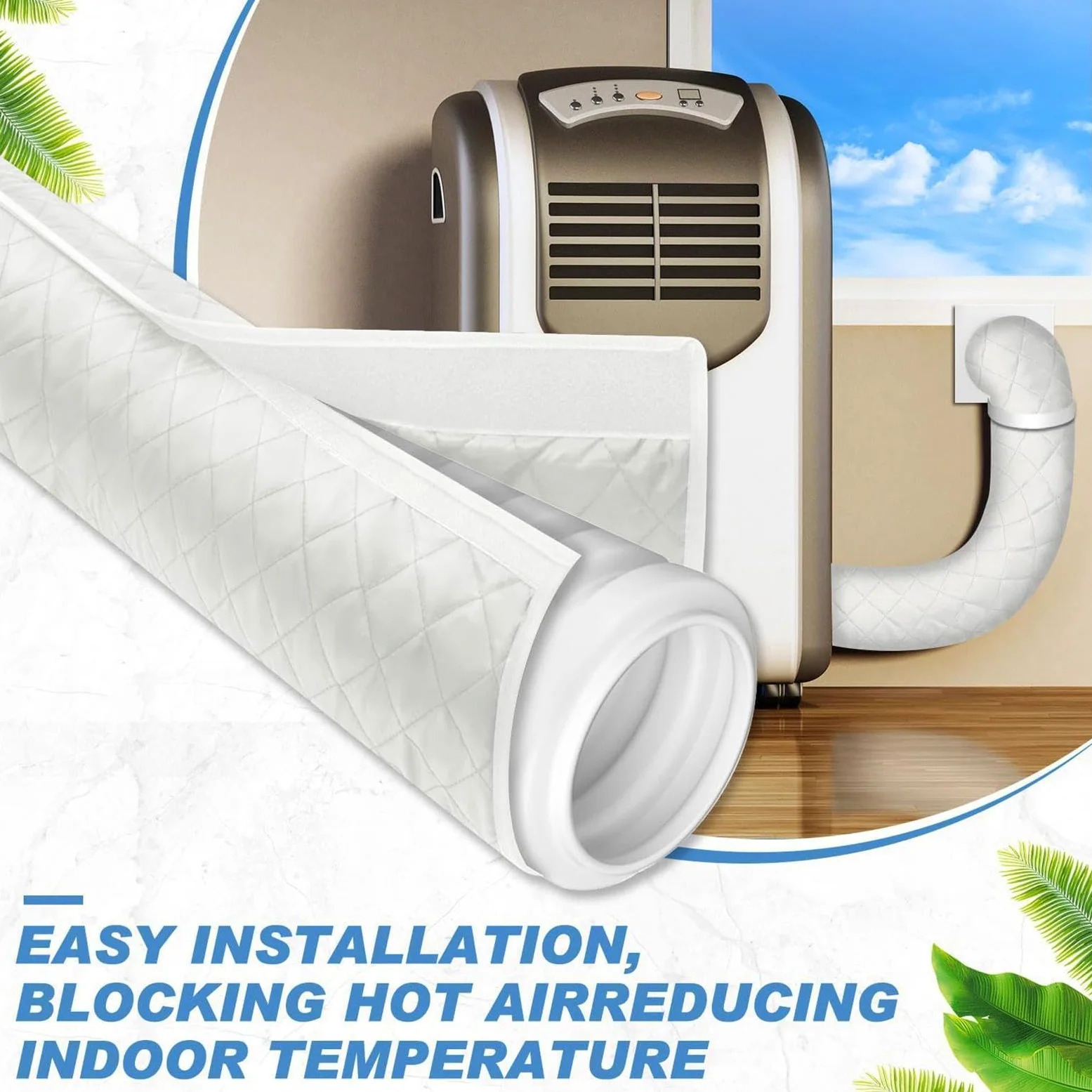 Klimaanlagen-Schlauchhülle - Thermo-Rohrschlauch | Portable Klimaanlage Abluftschlauch Isolierhülle,für 12,7 cm & 15 cm Durchmesser Wohnung Keller Garage Zuhause