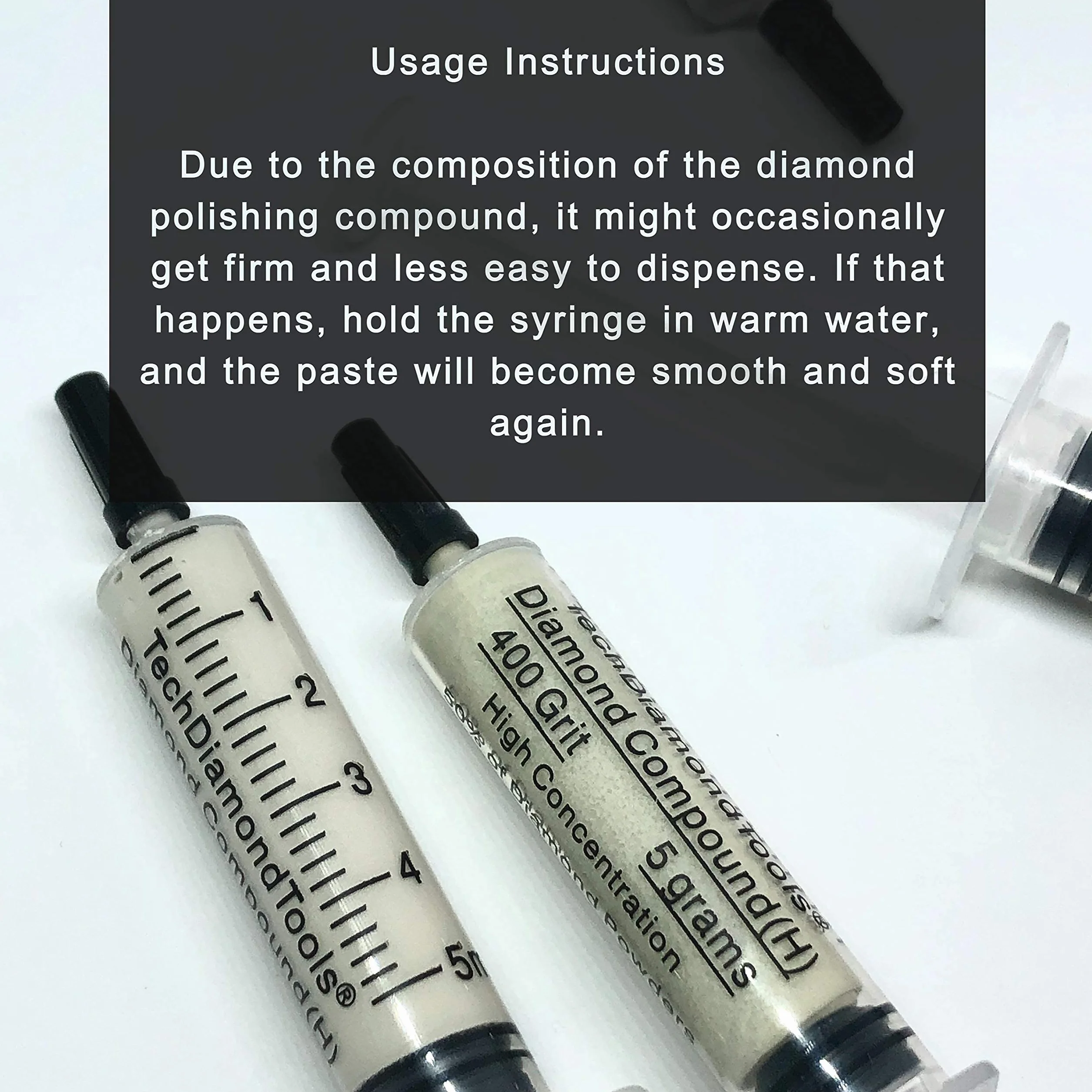TechDiamondTools Diamantpolierpaste Polierpaste 50.000 Körnung 0-0,5 Mikron zum Endpolieren 5 Gramm mit hoher (H) 50% Konzentration von Damondpulver