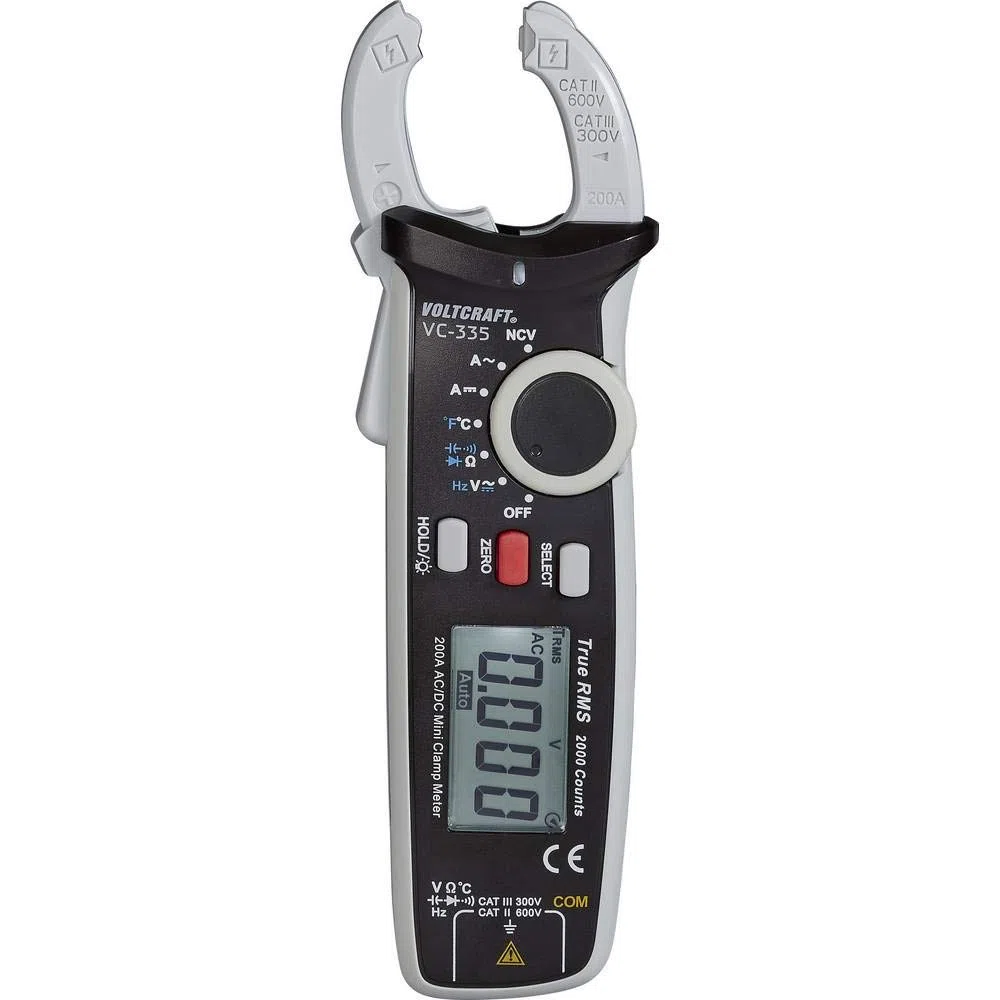 VOLTCRAFT VC-335 Stromzange digital CAT II 600 V, CAT III 300 V Anzeige (Counts): 2000
