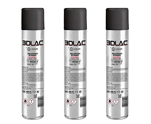3DLAC Sprühkleber für perfekte Haftung auf dem 3D Drucker Druckbett, 3x 400ml