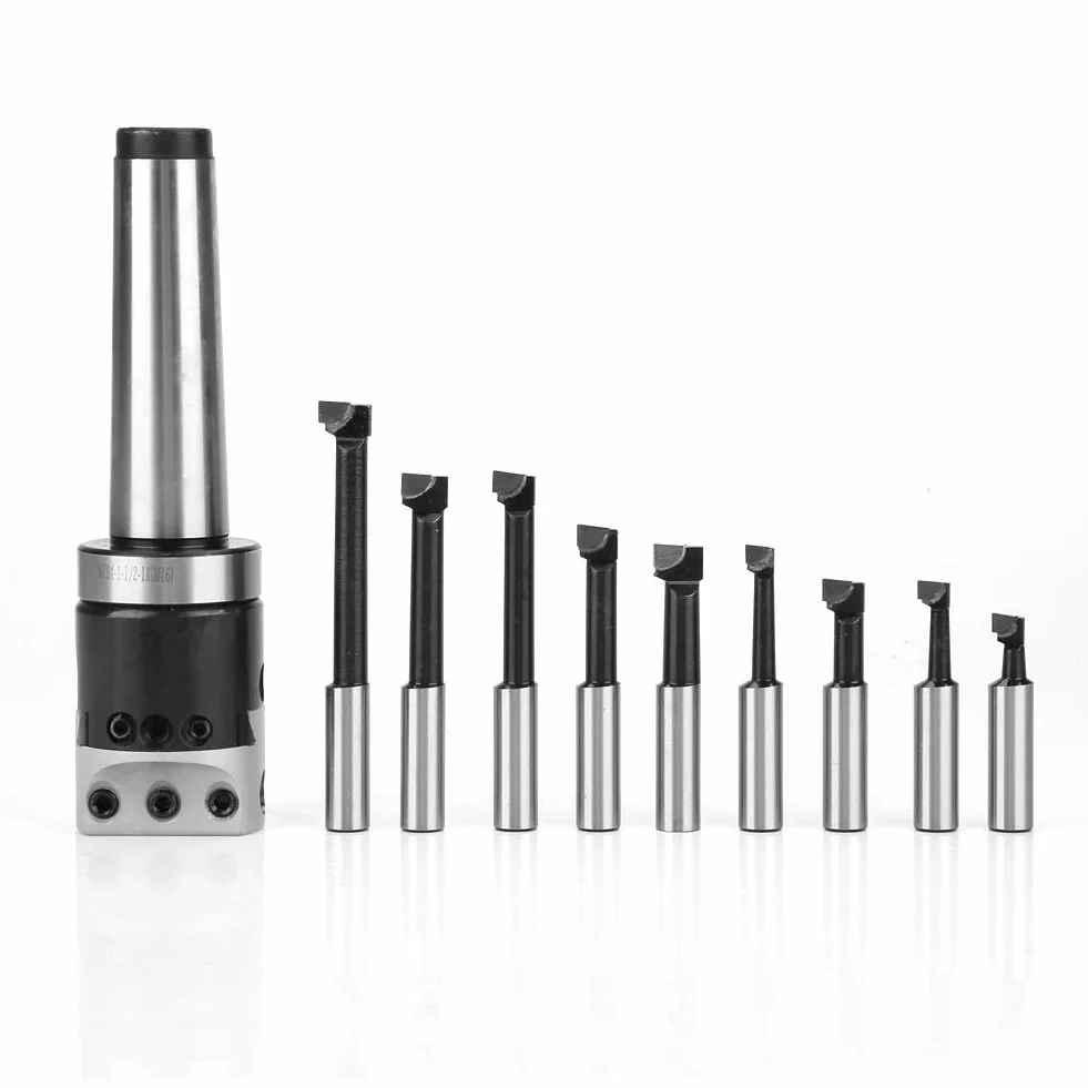 MT4-M16 Fräsmaschine Zubehör Set，F1-12mm Bohrlöcher Aufsteckadapter Set，MT4-M16 Aufsteckadapter/Bohrkopf/Bohrstangen/Schlüssel，zur CNC-Maschine
