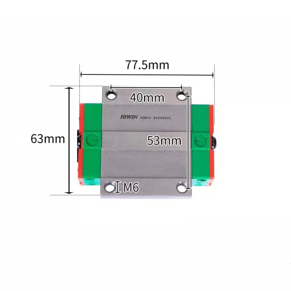 Flish HGW20 HIWIN Linearblock für HGW20CC Linear Motion Slider Schiene