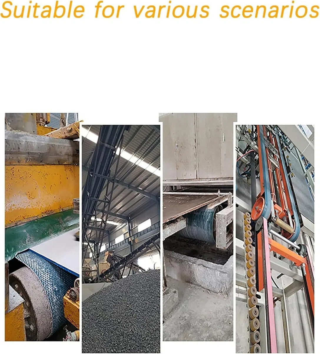 Industrielle Verwendung Grünes industrielles, hin- und hergehendes geneigtes Förderband aus PVC, geeignet for effizienten Materialtransport(10x150x0.2cm)