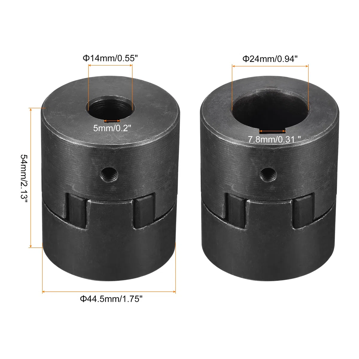sourcing map Flexibel Kupplung Welle 14mm bis 24mm Motor Kupplungsgelenk 54mmx44.5mm