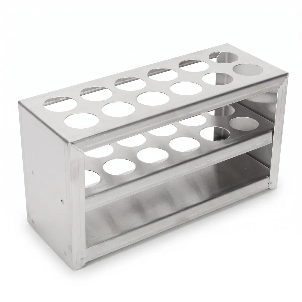 Spritzenhalter, Metall -Referenzrohrregal, Abnehmbare Zentrifugenrohre Rack, 12 Löcher 0,75 Zoll Starke 3 -Stufe Edelstahlrohrhalter für Wissenschaftliche Experiment der