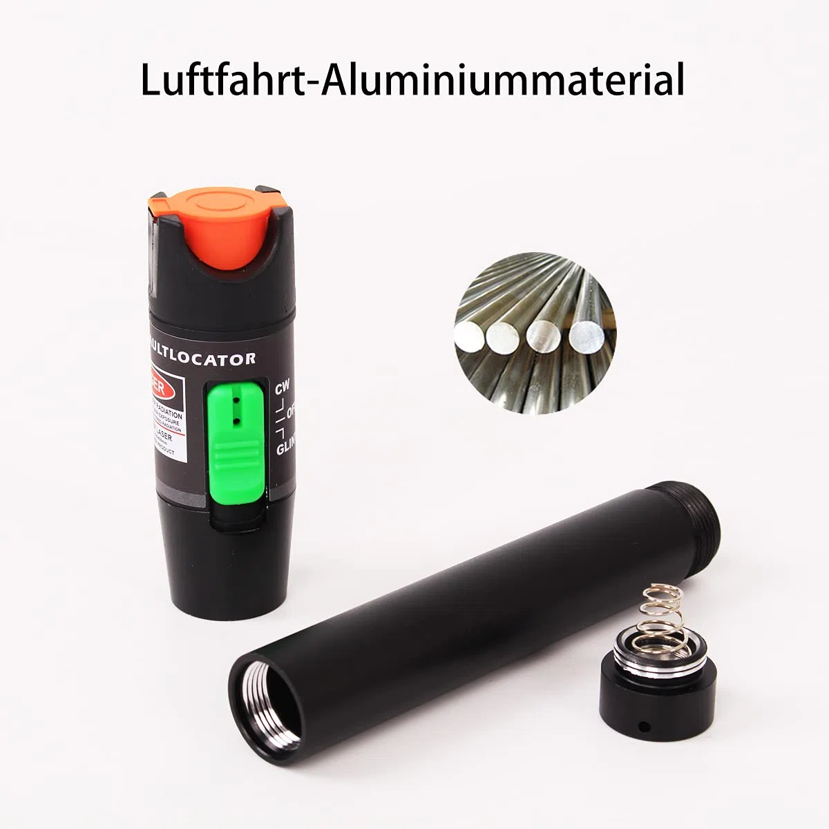 Faser-Visueller Fehlerortungsstift 30KM, VFL Faser-Optikkabel-Prüfgerät, Lichtleitstift-Tester-Adapter für LC/FC/SC/ST-Schnittstelle, Faser-Netzwerkkabel-Prüfkit Faser-Lichtquellen-Tester