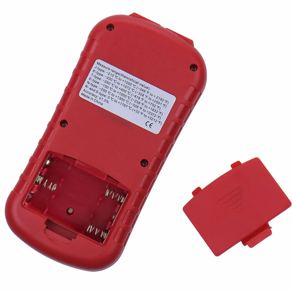 RGBS Dual Channel Digitales Thermometer mit zwei K-Typ Thermoelemente Temperatur Messgerät mit LCD Hintergrundbeleuchtung für K/J/T/E/R/S/N Thermoelement, für Industrie, Landwirtschaft, Meteorologie
