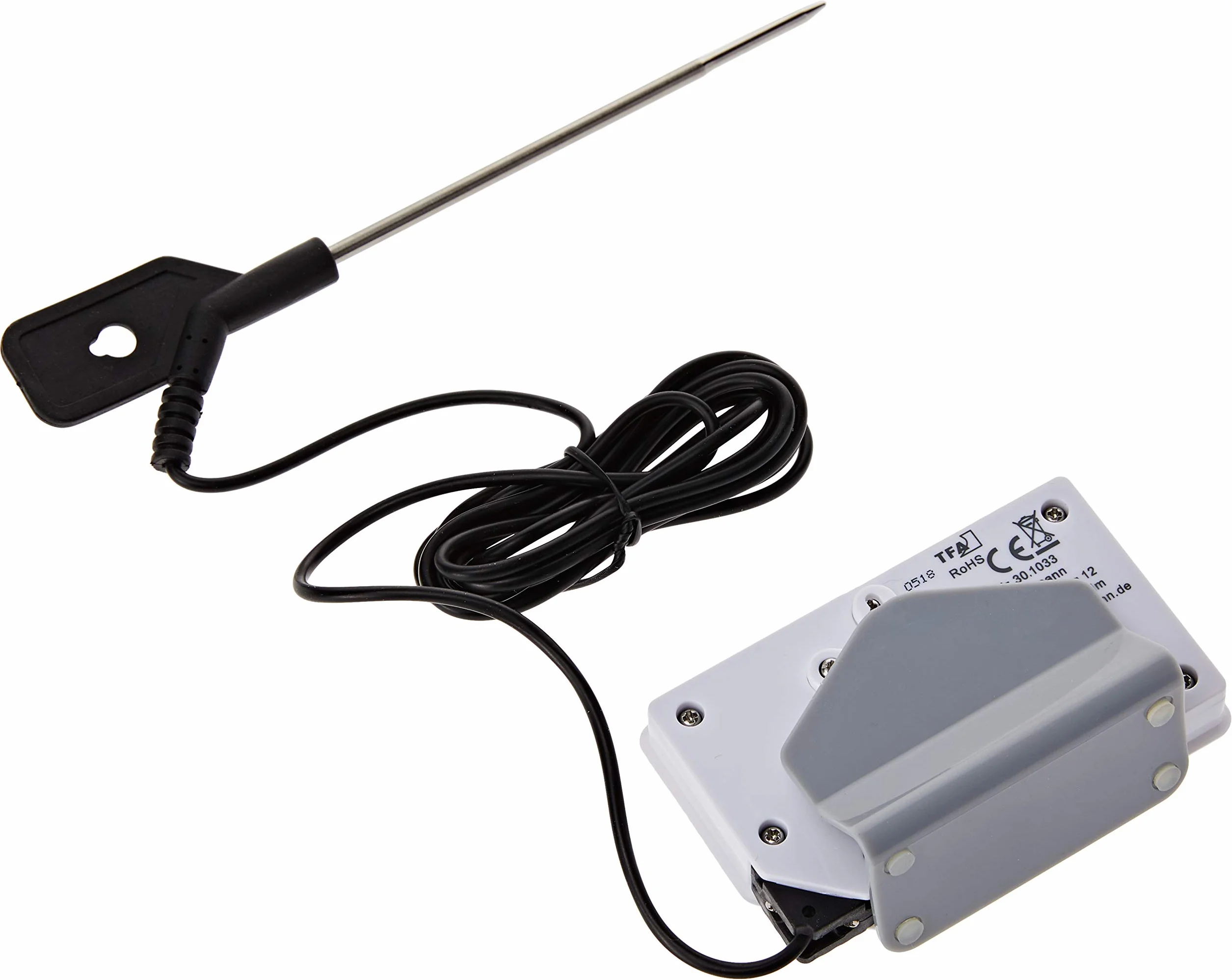 TFA Dostmann LT-101 Profi-Digitalthermometer, mit EinstichFühler, optische und akustischer Alarm, abwaschbar, ideal für den Profi-Einsatz, L 87 x B 17 (29) x H 52 (57) mm