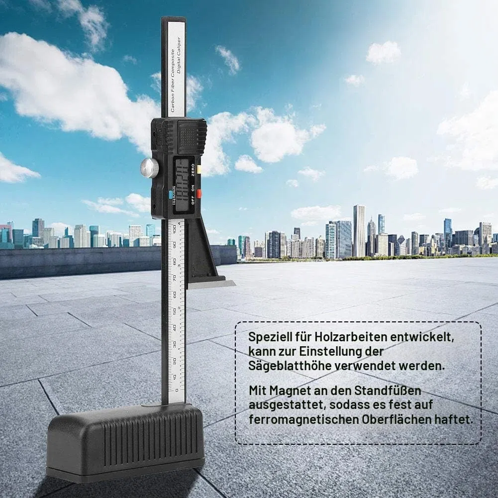 Zunate Digitales Höhenmessgerät, 0-150mm Magnetisch Präzisions Digitales Vernier Height mit Magnetfuß und LCD Digitalbildschirm, Digitaler Höhenreißer Anreissgerät für die Holzbearbeitung