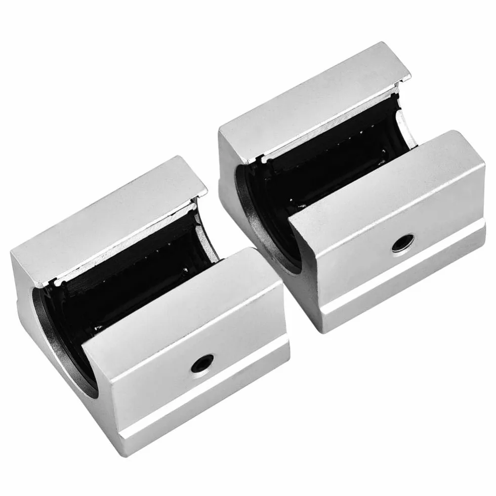 SBR16UU Lineargleitlager aus Aluminiumlegierung, 16mm Wellendurchmesser, 4,5 x 4,5 x 2 cm, 4 Stück, CNC Gleitbuchsen für Linearbewegung