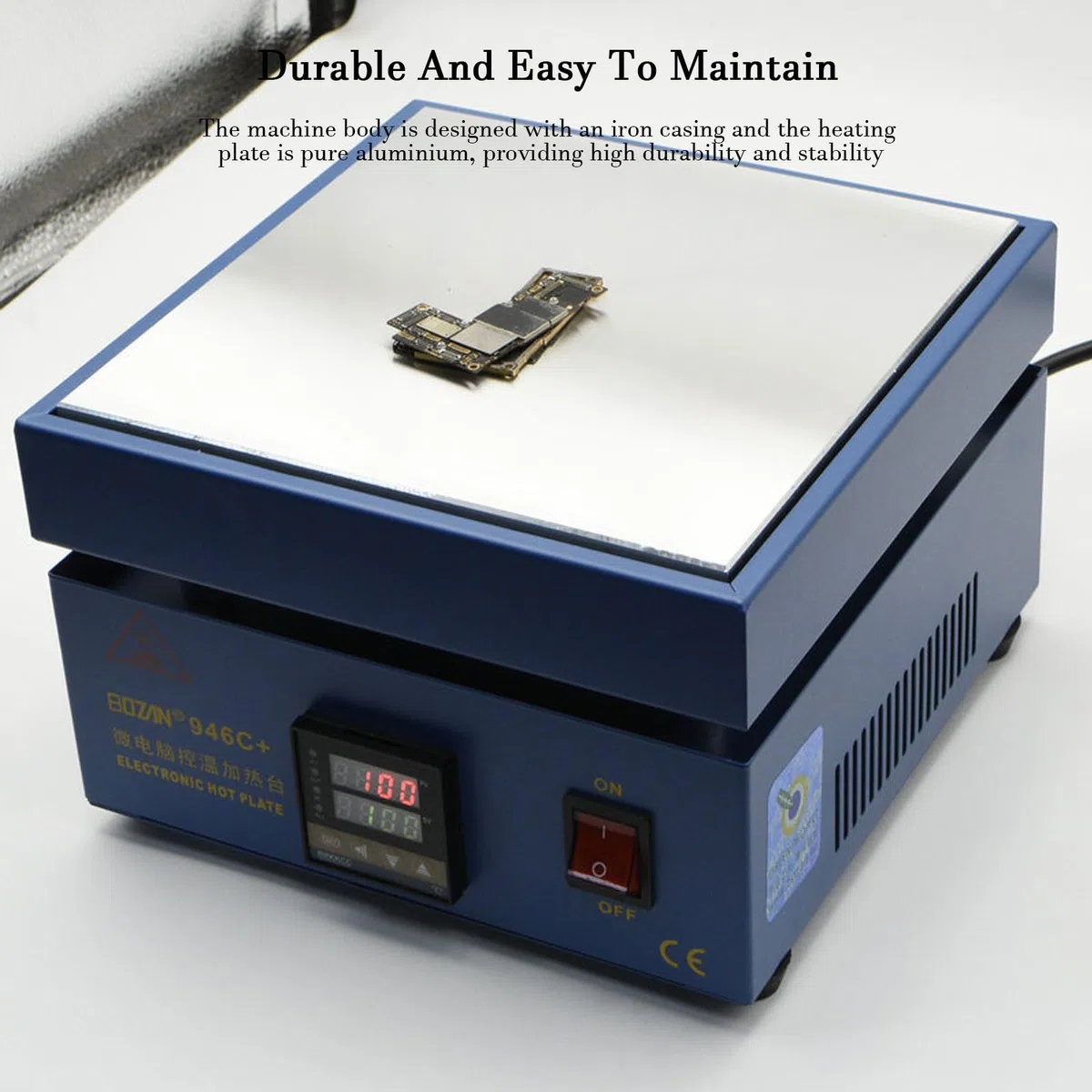 ZbOLi 850-W-Desktop-Handverpackungsmaschine, manuelle Umverpackungsmaschine mit dreidimensionalen Wärmeableitungslöchern, Zellophanverpackungsmaschine, kommerzielle Heizsiegelmaschine