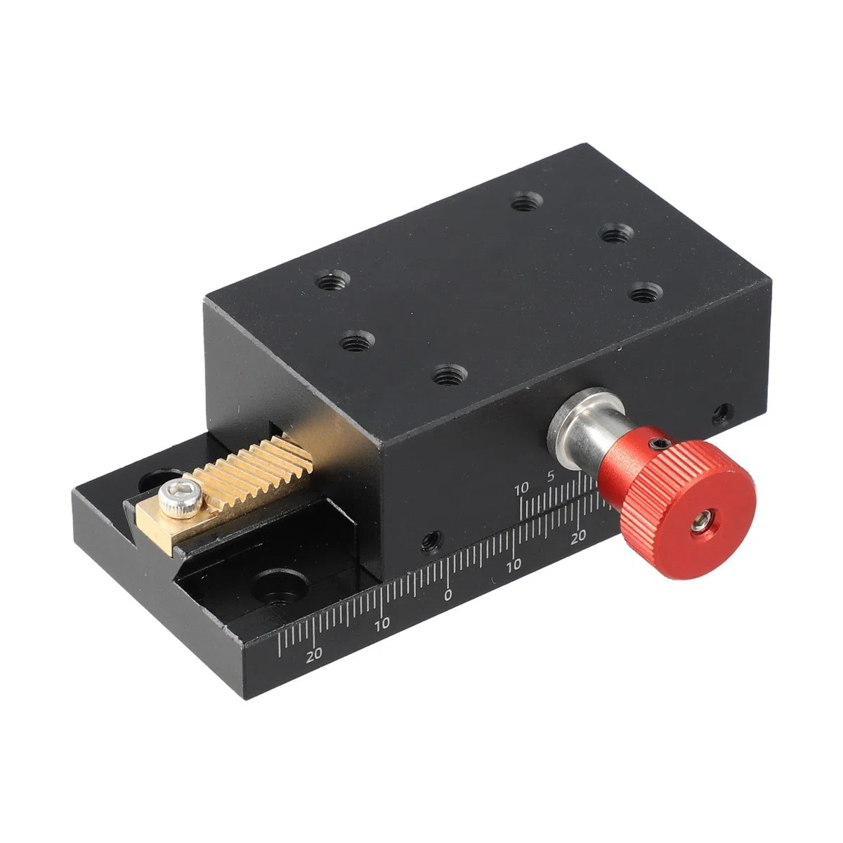 X-Achsen-Schwalbenschwanz-Rillenschieber, lineare Bühne mit Zahnstange und Ritzel, 40 mm Hub, CNC-Aluminiumlegierung für präzise Positionierung und Ausrüstungseinstellung, Schwarz