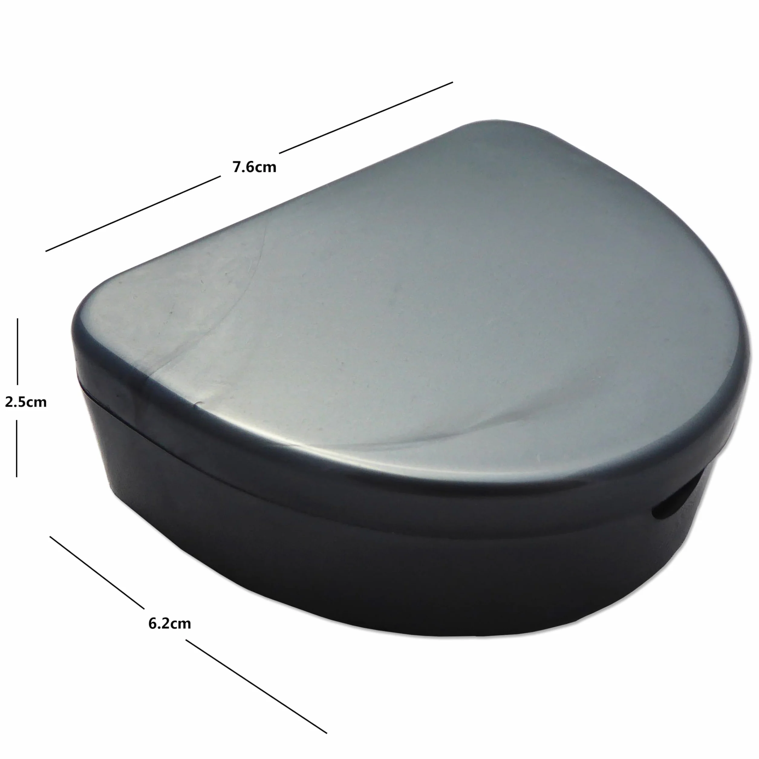 2 x Schlank Kieferorthopädisches Etui - Box für Zahnspangen, Bleaching-Schienen, Zahnersatz & mehr (grau und weiß)