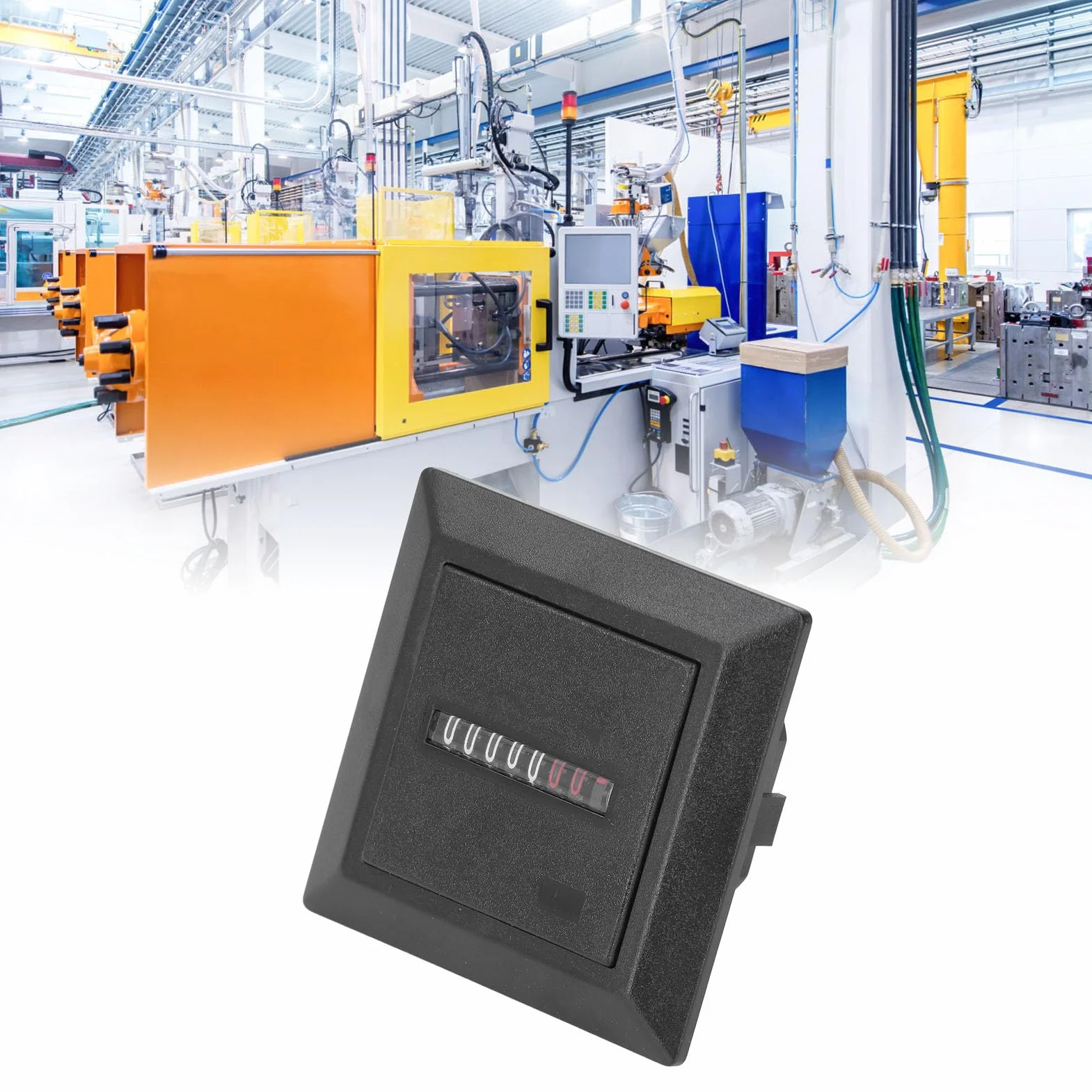 Mechanischer Betriebsstundenzähler, AC 380V Quarz Stundenzähler, Hochpräzise Mechanische Stundenanzeige Industrie Timer für Generator Traktor Maschinen Rasentraktor Wasserpumpen