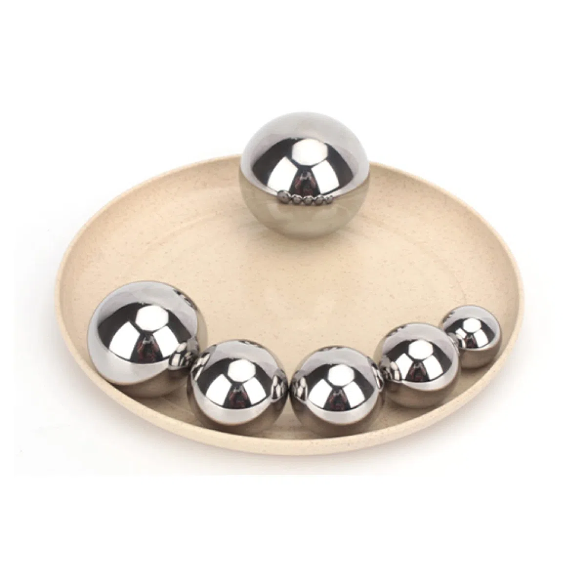 43 mm Durchmesser, [2 Stück] 304 Edelstahlkugel, Präzisionsstahlkugel, Stahlkugel, Stahlkugel, glänzende Stahlkugel, Kugel, massive Stahlkugel