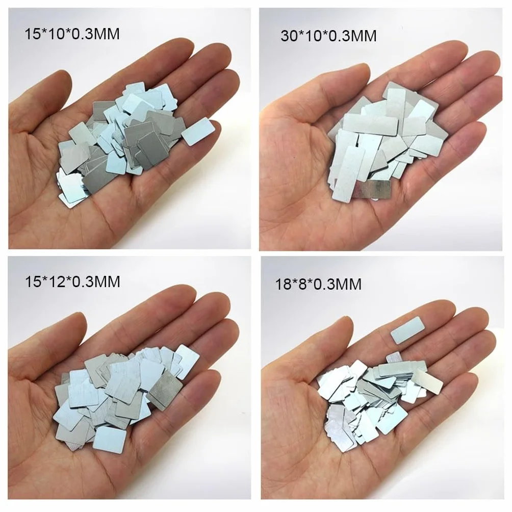 100 Stück Ultradünnes Verzinktes Eisenblech, 0,3 Mm 0,5 1,0 Mm Dickes, Rostfreies Eisenblech, Rechteckiges Kleines Eisenblech Zur Verwendung Mit Magneten(20x10x1.0mm)