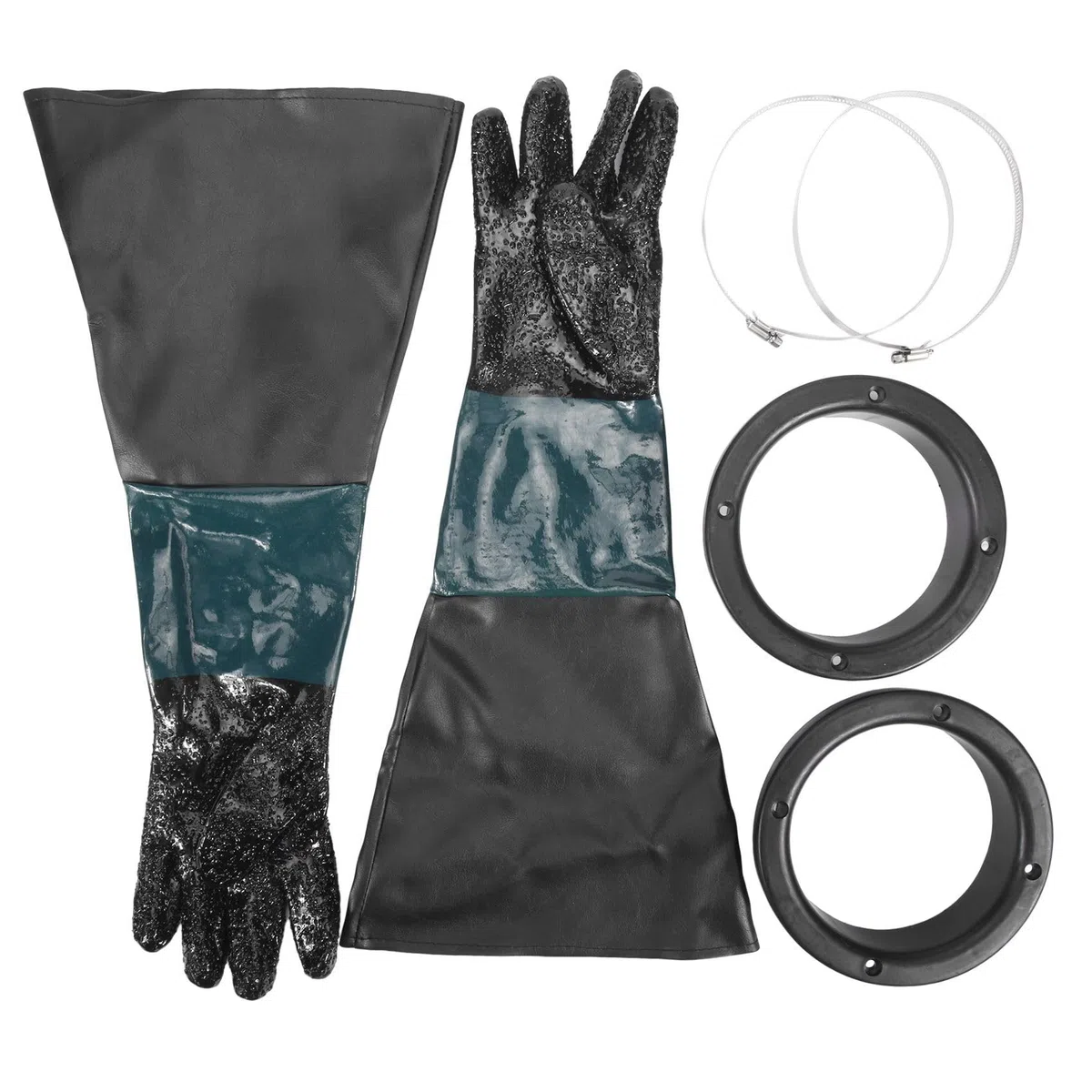 Nagoyuki Sandstrahl Handschuhe Sandstrahler Teile 60Cm mit O Ringen für Sandstrahl Kabine