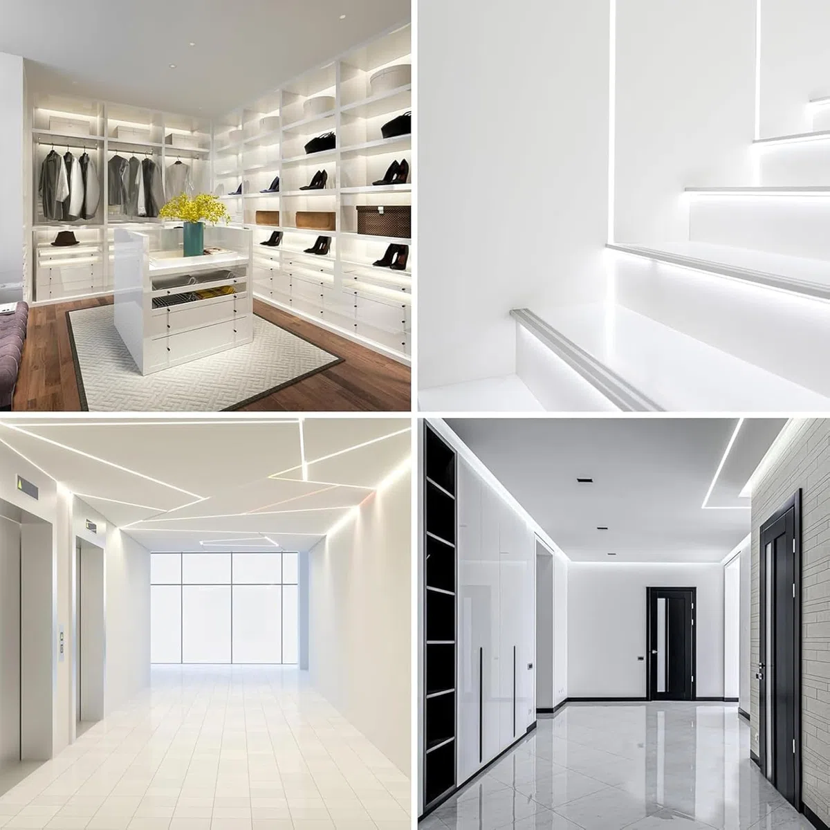 LED Aluminium Profil 6 x 1M für LED Streifen, U-Profil Aluschiene mit Milchiger Abdeckung, LED Strip Kanal inkl. Endkappen, Montageclips & Schrauben, Aufputz LED Schiene - Ideal für Küche & Möbel
