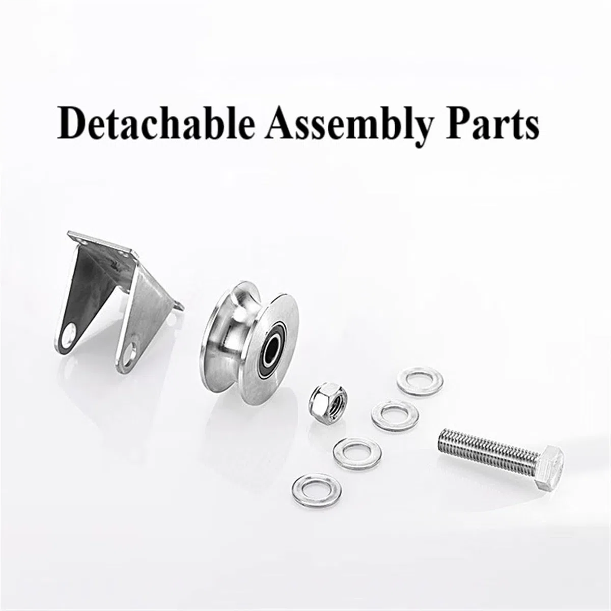 V-Nut-Laufrolle aus Edelstahl 304, Schiebetorräder, robuste Riemenscheibe, sanftes Rollen for V-Schiene, Rolltor for Einfahrt(2 in)