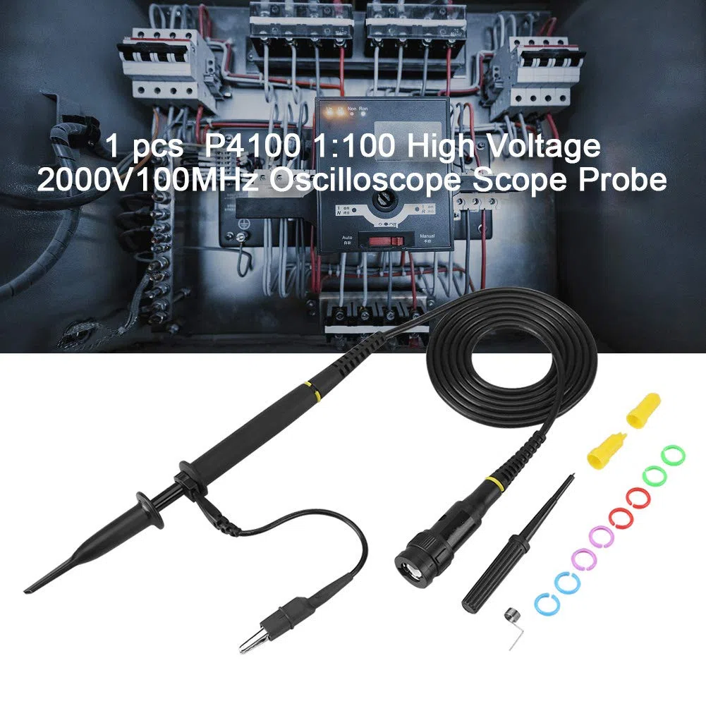 Oszilloskop-Clip-Sonde, Hohe Empfindlichkeit 100MHz Bandbreite 2KV Hochspannung mit Integral-Spritzguss und ergonomischem Design Mehrfarbige Markierungen für Messanwendungen