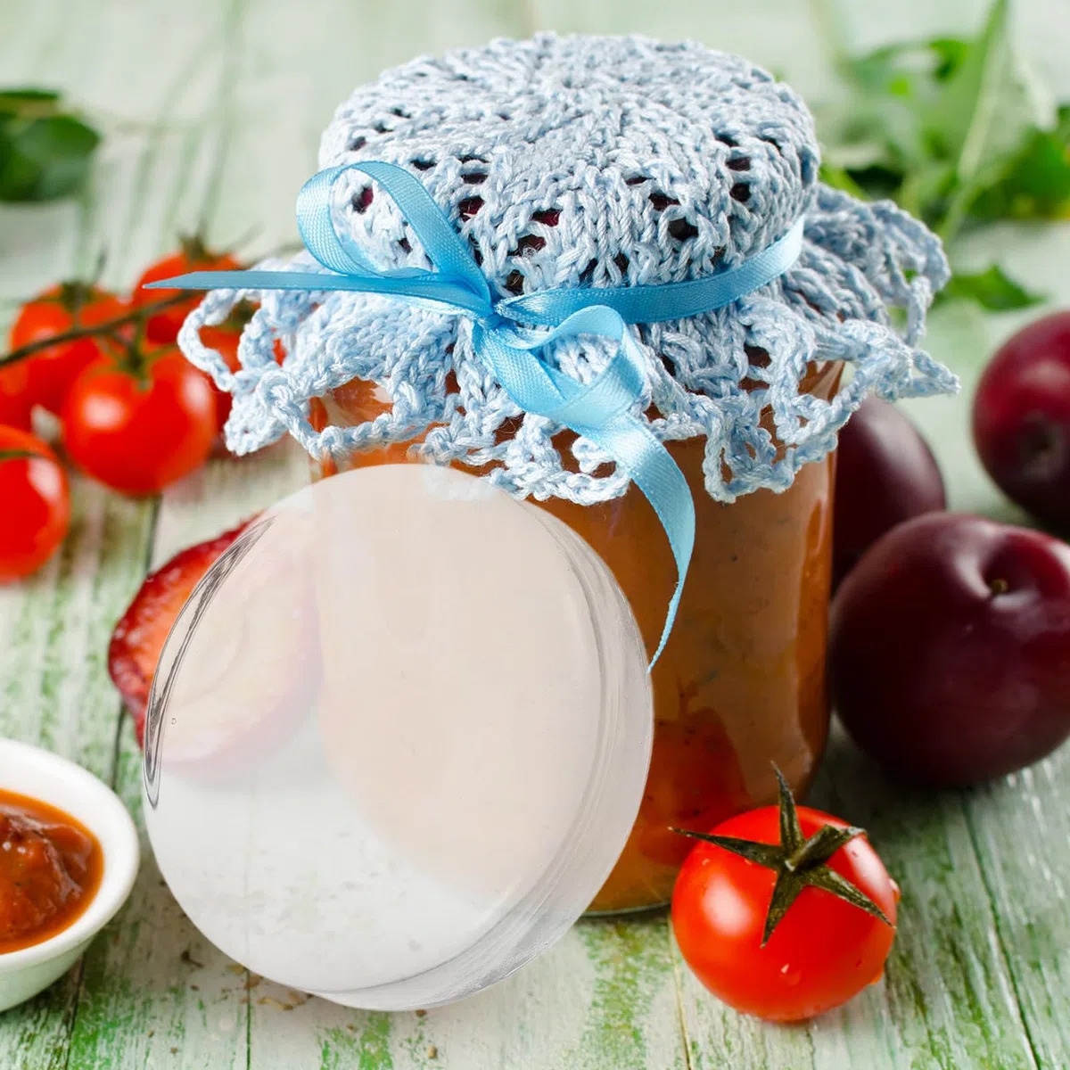 Gärgewichte und Einmachglas Anwendung aus Glas 2 Stück zum Gewicht Fermentieren zur Sauerteigfermentation Leichtes Klares Fermentiergewicht für Weithalsgläser