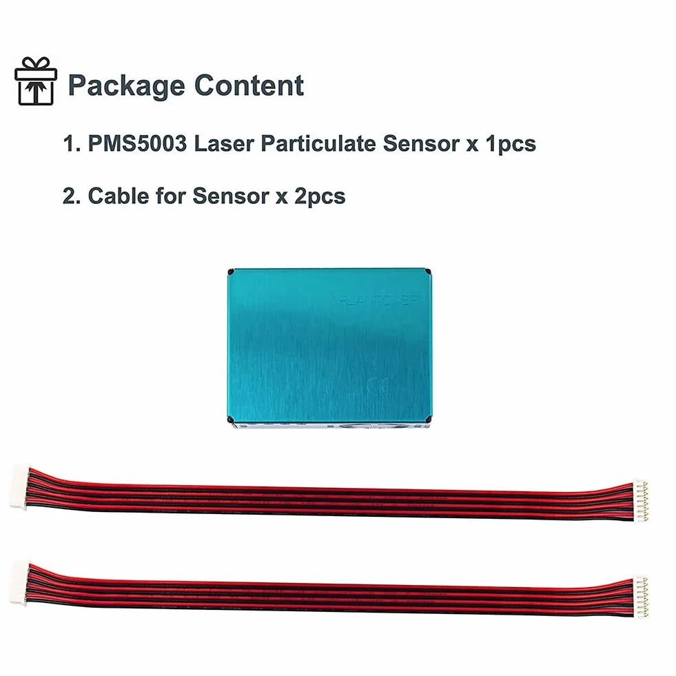 PMS5003 PM2.5 PM10 Qualitätserkennungssensor Digitaler Partikelkonzentrations-Sensor Staubsensor-Überwachungsmodul Neues Metall