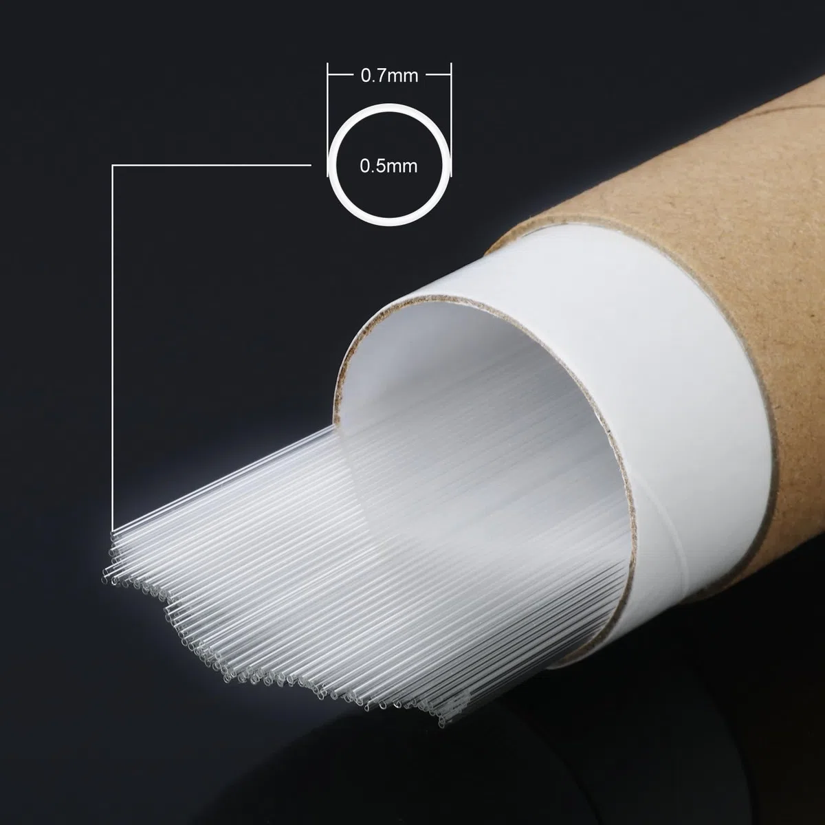 Labasics Glas Kapillarröhrchen, 100 mm Mikro-Glaspipetten Kapillar-Übertragungsröhrchen mit 0,5 mm Innendurchmesser und 0,7 mm Außendurchmesser für TLC Spotting, Packung mit 1000
