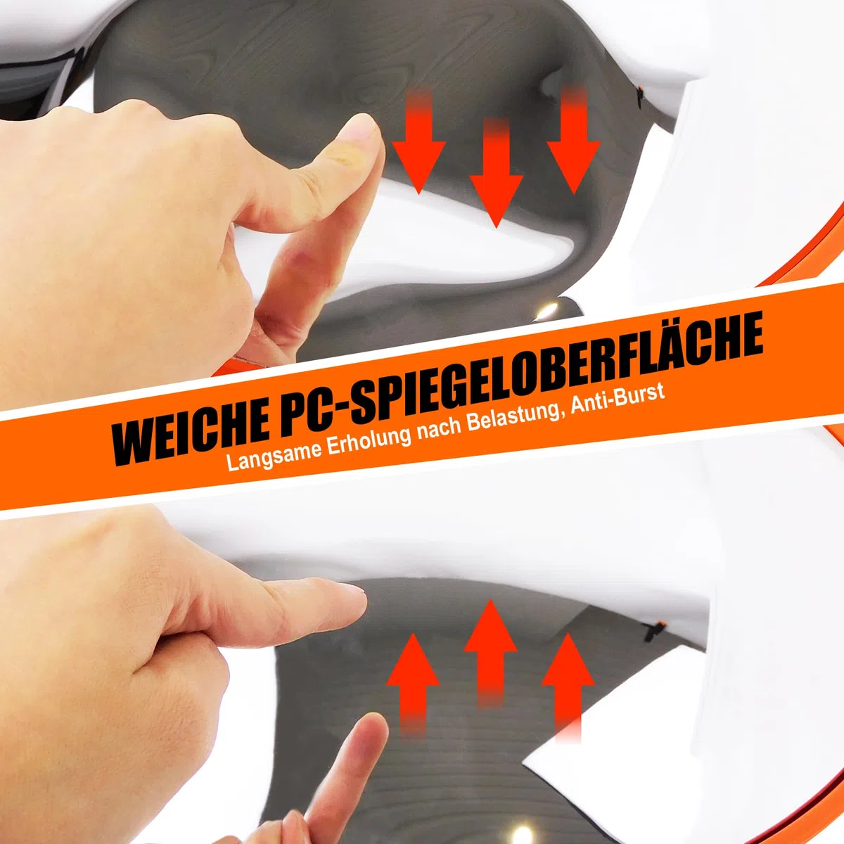 60 cm Extra Großer Verkehrsspiegel – Professioneller Konvexspiegel für Innen & Außen – Breites 130° Panorama-Sichtfeld für Höfe, Lagerhallen & Parkplätze
