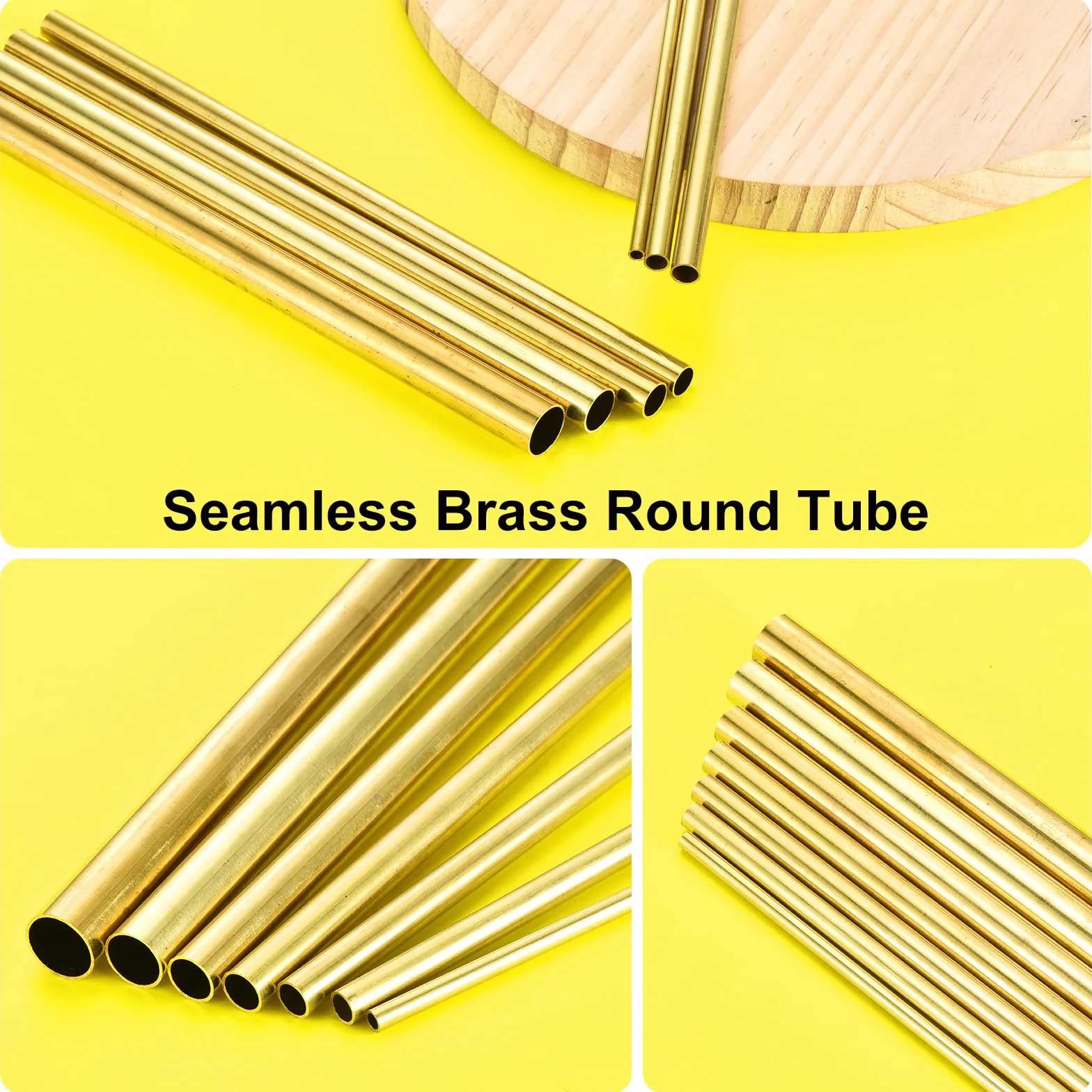 sourcing map H62 Messing-Rundrohr, 20 mm Außendurchmesser, 0,5 mm Wandstärke, 200 mm Länge, nahtlos, präzise, gerades Rohr für Heimwerker-Projekte, Handwerk, Gartenarbeit, Industrie