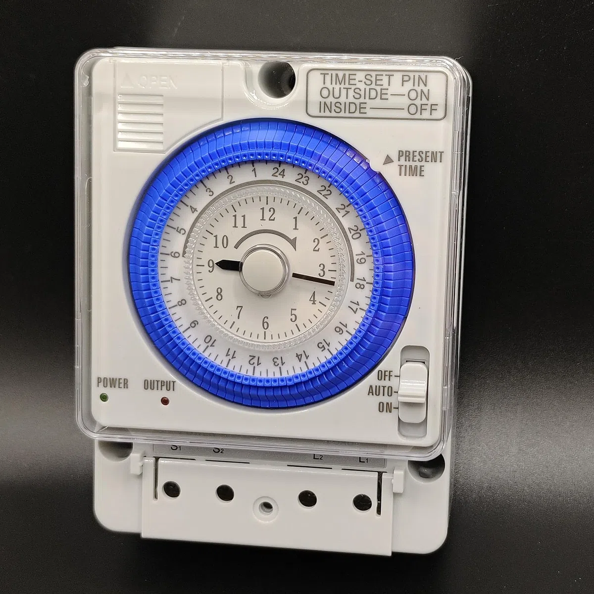 Garneck Mechanische Zeitschaltuhr 12 V mit Präzisem Mechanischem Timer Energiesparend und Leicht zu Reinigen für Küche und Zuhause im Einfachen Design Auspc