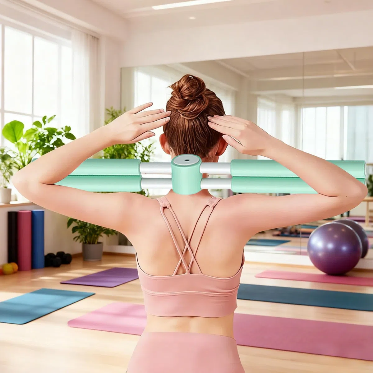Yoga Stick Für Frauen, Yoga Stretching Tool Stab, Stretch Mobilität Stange Nacken Humpen Korrektur Tool, Sitzen Streching Rehabilitation Tägliche Nutzung