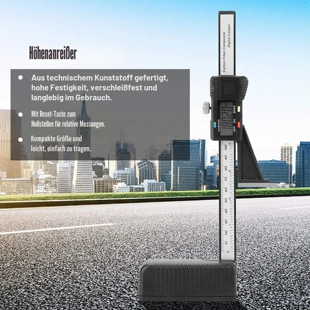 Zunate Digitales Höhenmessgerät, 0-150mm Magnetisch Präzisions Digitales Vernier Height mit Magnetfuß und LCD Digitalbildschirm, Digitaler Höhenreißer Anreissgerät für die Holzbearbeitung