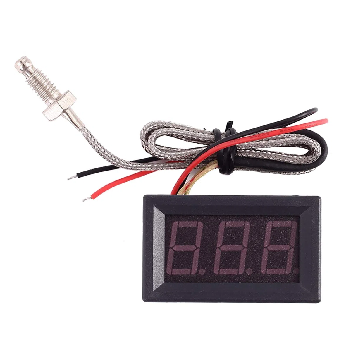 Hochpräzisions Thermometer Industriethermometer Hochtemperatur LED Anzeige mit Thermoelement K Typ,M6 Sonde,DC 4.0V-28V