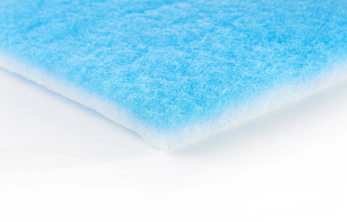 Filtermatte G4 blau/weiß für Lüfter und Hausgeräte 1 x 2 m Filterklasse G4 zum Zuschneiden Luftfiltermatte G4 Filtermaterial Coarse zum selber schneiden Luftfiltermaterial Luftfilter Vlies