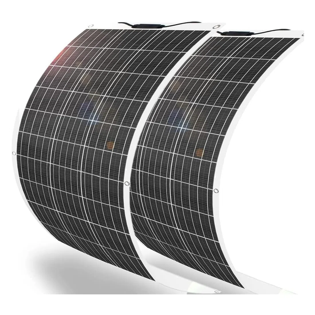 400W Flexibles Solarmodule l(2x200W Solarpane) – Monokristallin, 24V/12V, Semi-Flexibel | Off-Grid Ladegerät für RV, Boot, Kabine, Van, Auto | Ideal für Unebenheiten Oberflächen