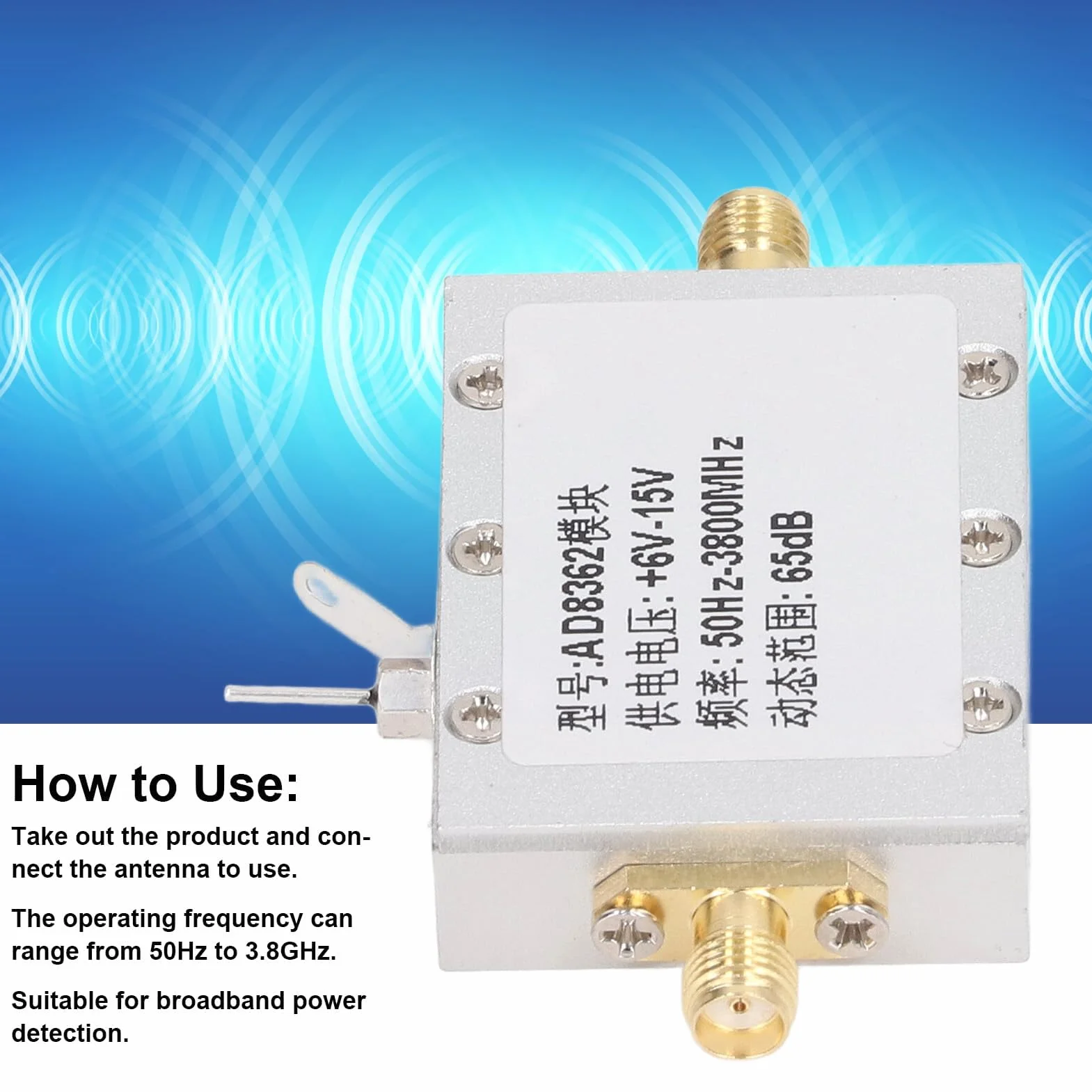 Digitaler HF Leistungsmesser Breitband Messbereich -60 dBm bis 0 dBm für 50 Hz bis 2.7 GHz