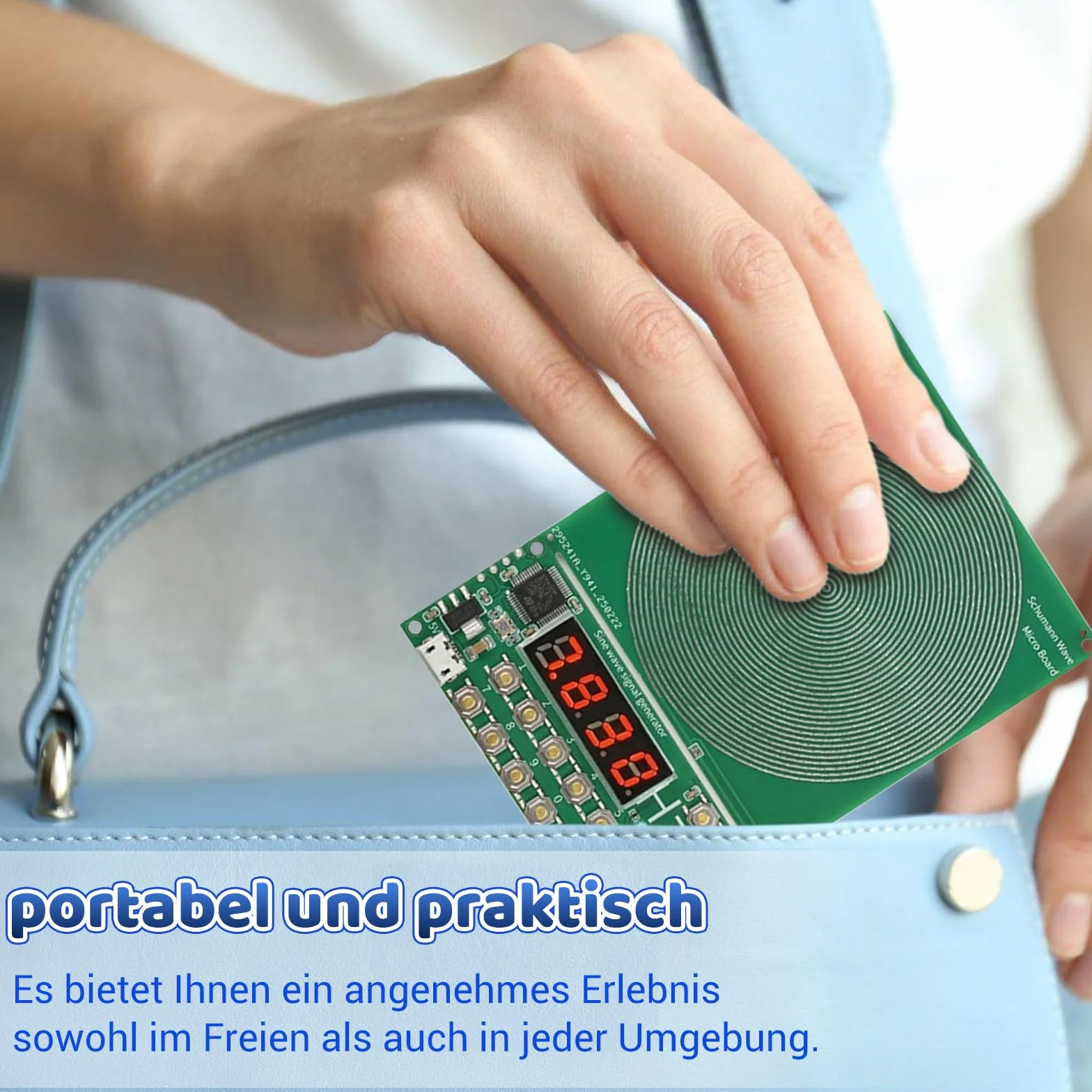 Schumann Frequenz Generator 7.83Hz einstellbar 0.1Hz bis 100000 Hz mit Display, USB-Anschluss Schumann-Resonanz Generator Naturresonanz für Raumharmonie Tragbar für Zuhause Büro Geschenk