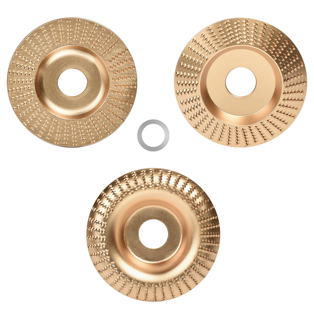 3 Stück Holz Schleifscheibe Raspelscheibe Set für Winkelschleifer, Holzschnitzscheibe Holz Hartmetall Schleifscheibe Holzarbeitungswerkzeug Winkelschleifer zum Formen, SchleifenundSchneiden 100/22mm