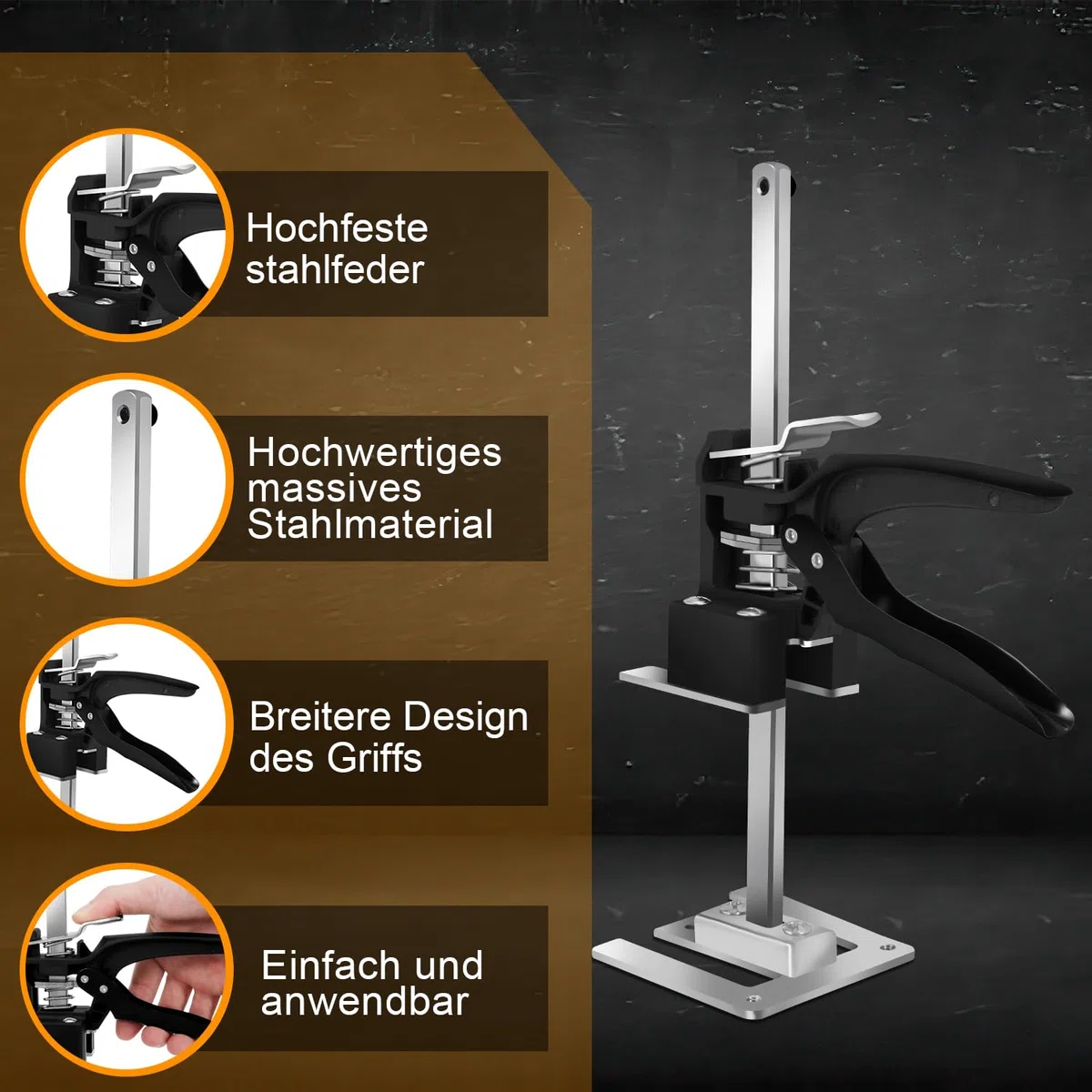 Arm Handwerkzeug, Arbeitssparender Heber 2 Stück, 30cm Höhenregler Bis Zu 240 KG, Handhebewerkzeug, Tür- und Holzplatten-Hebebühne