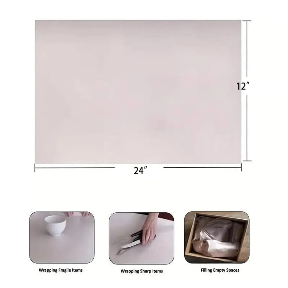 300-Blatt-Zeitungsausschnitte-Verpackungspapier für bewegliche Box-Füllung, bewegliche Haus-Essentials-Verpackungspapierblätter zum Verpacken und Schützen von zerbrechlichen Artikeln 12"x24"